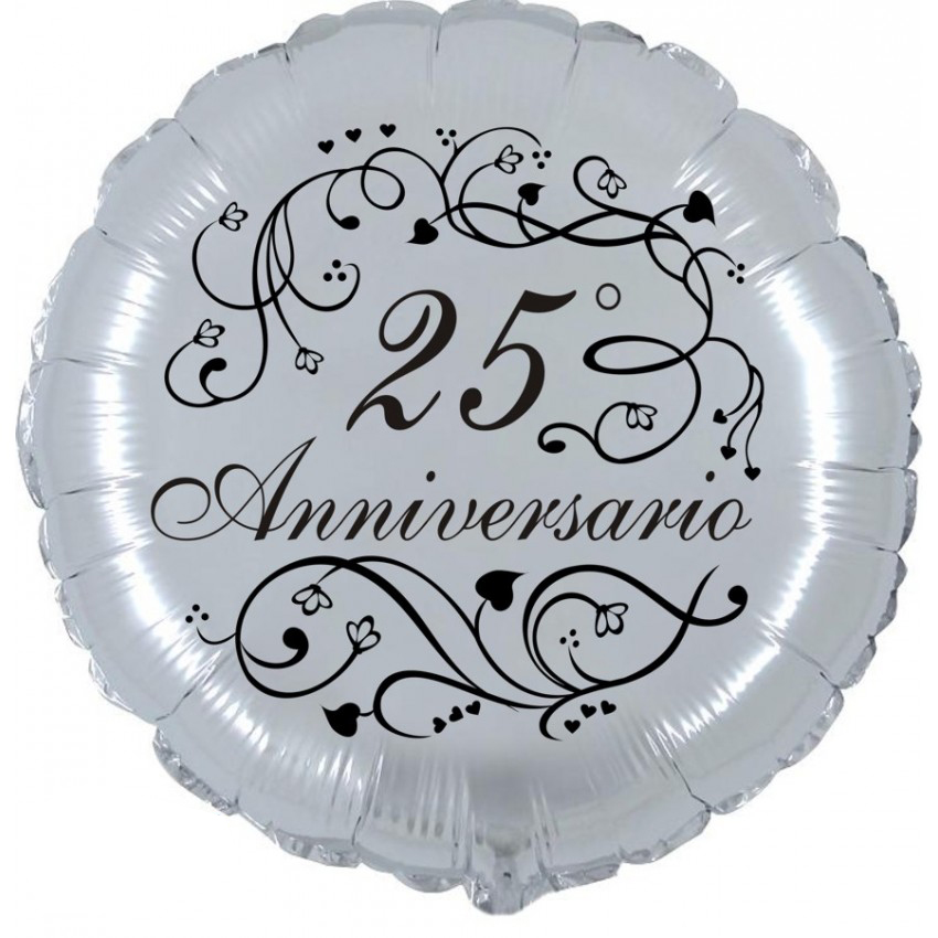 Palloncini Mylar CTX - 25° Anniversario (18”)